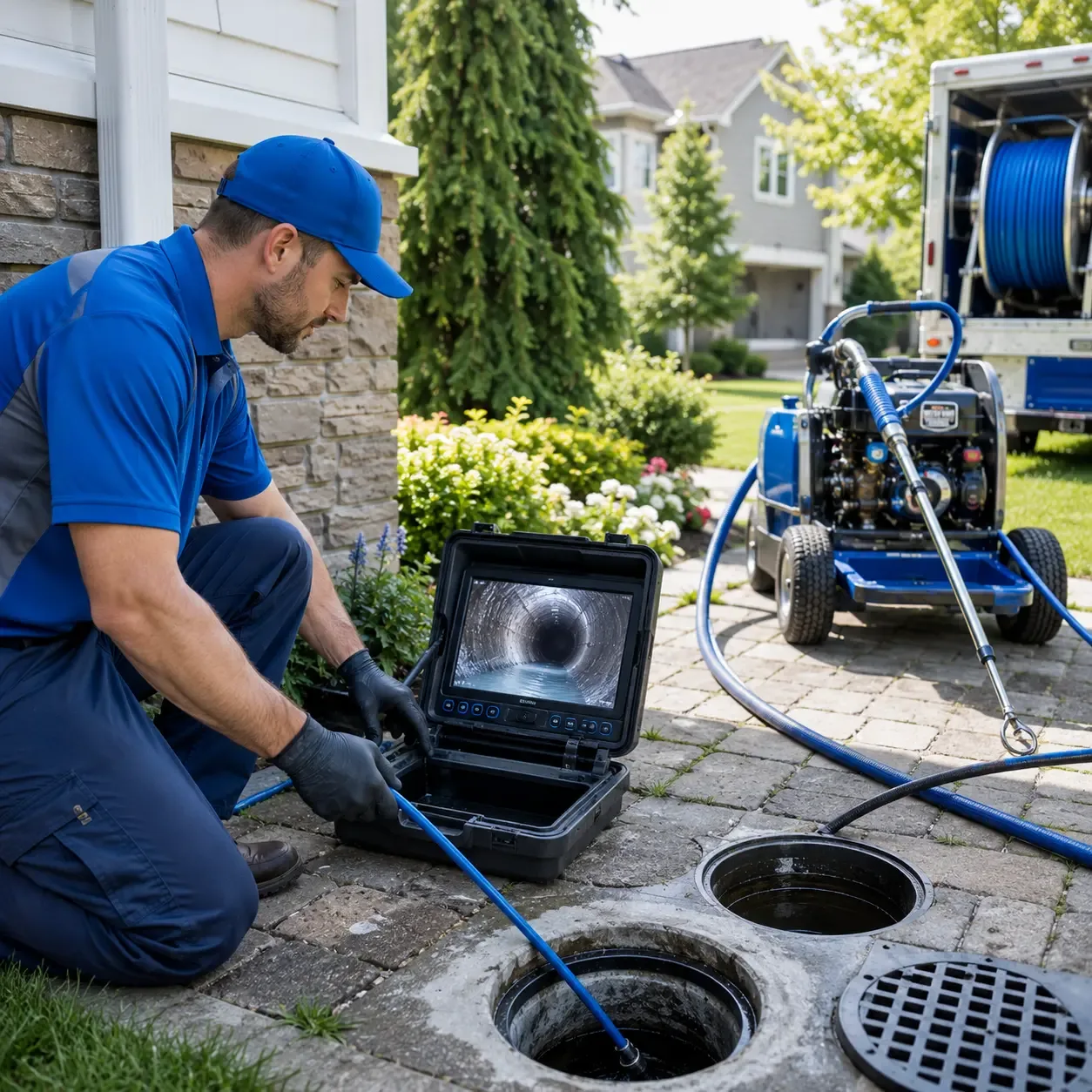 Outdoor drain cleaning professionals serving Pineville, PA