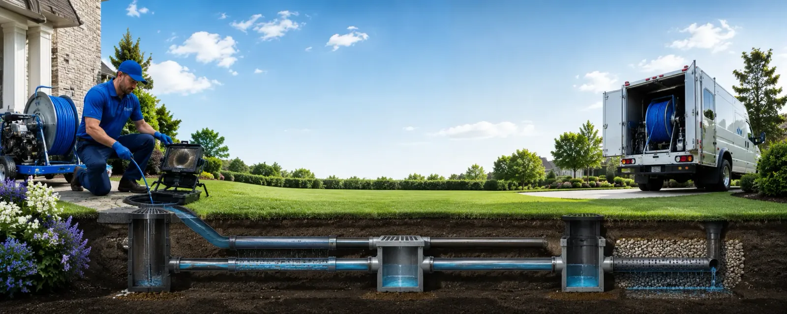 Outdoor drain cleaning information for Pineville, PA